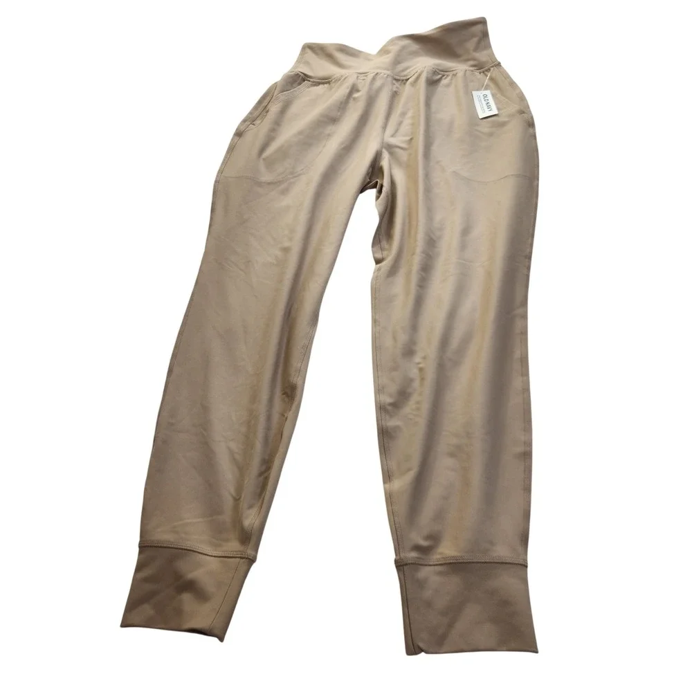 NEW Old Navy Active Powersoft High-Rise Jogger Ankle Pants Tan Womens Medium NWT